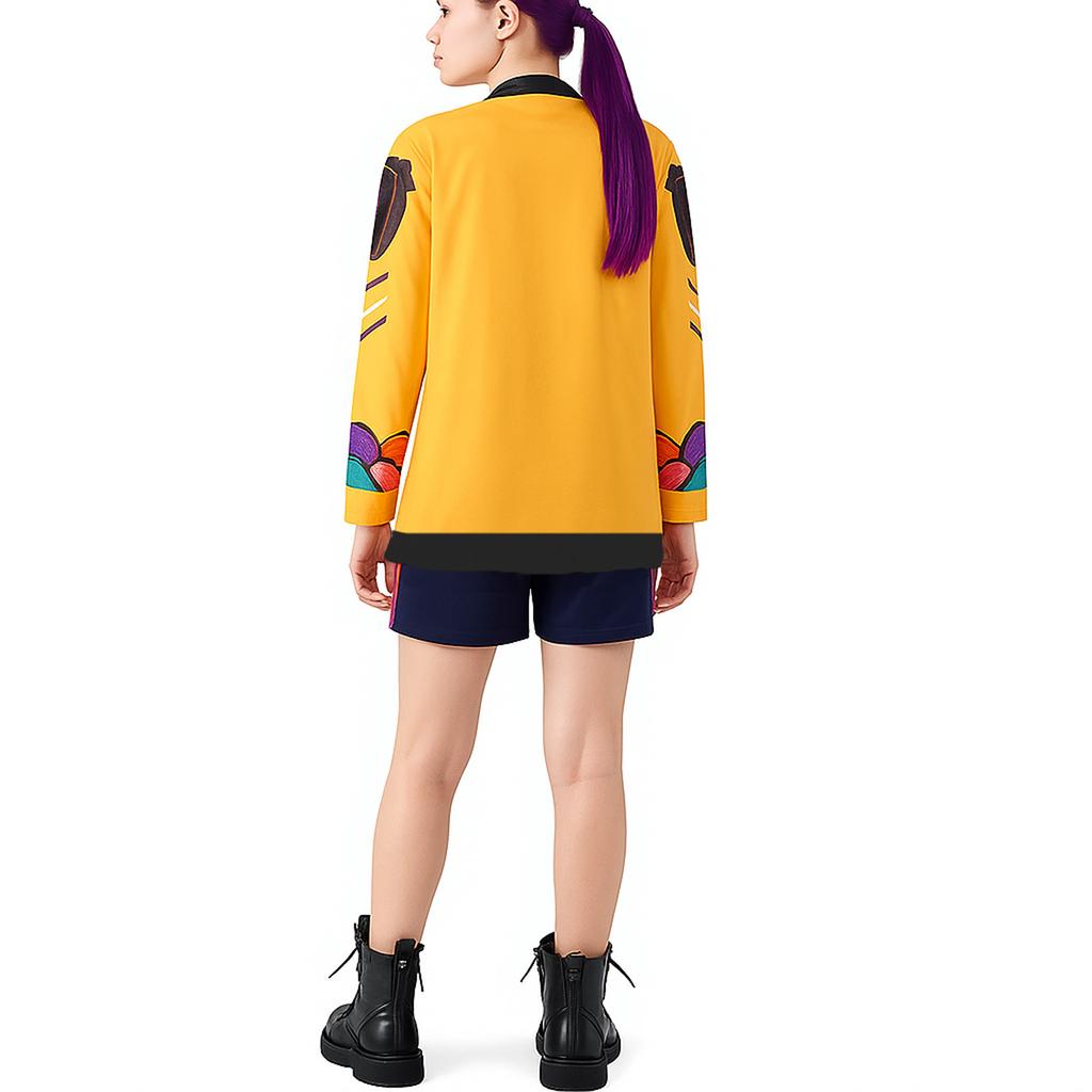 Kids Seven Sleeve Round Neck Christmas Printed Casual Top