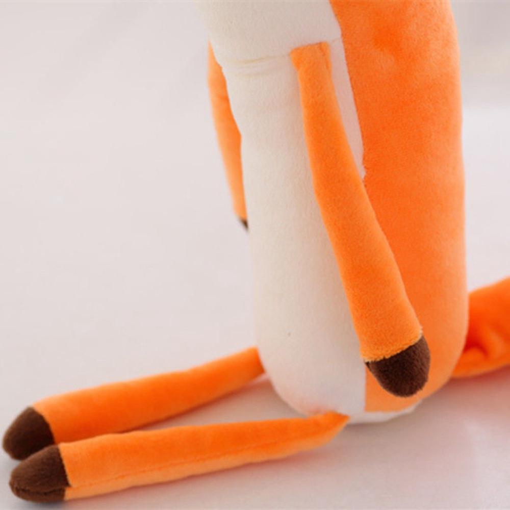 60CM Cute Prince Little Fox Plush Toy Orange Long Fox Cute Girl Heart Kawaii Accompany Dolls To Send Children Birthday Gifts