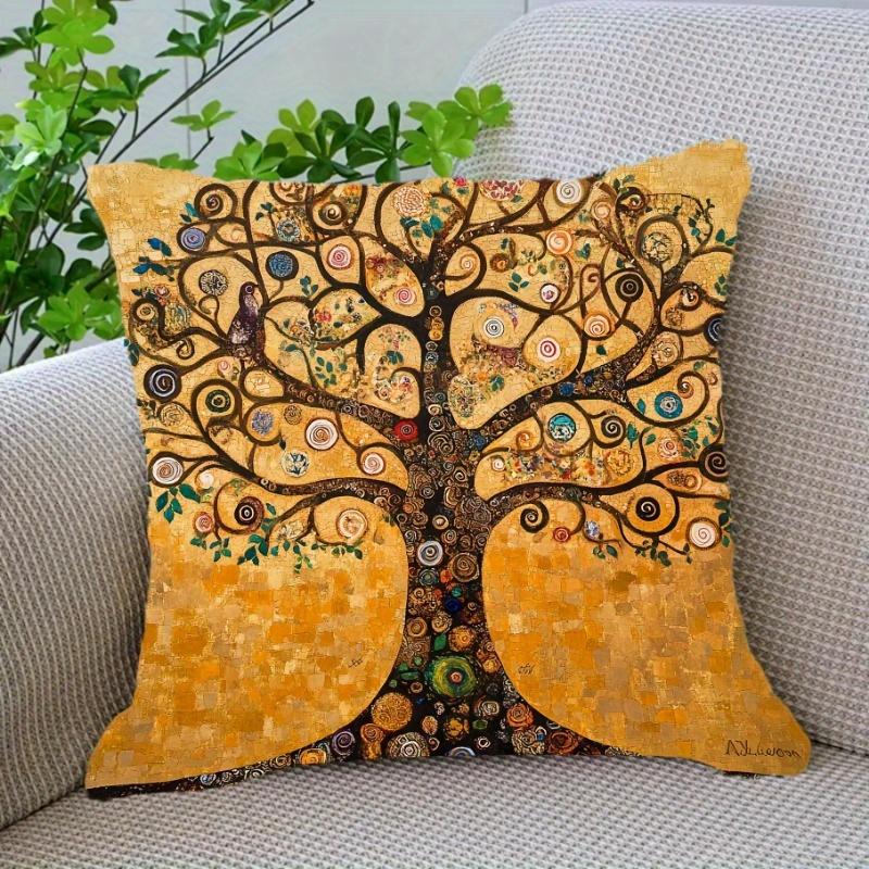 Tree Of Life Art Cushion Covers Chair Living Room Pillowcase Cozy Zipper Sofa Pillow Covers Bedroom Indoor Home Decor