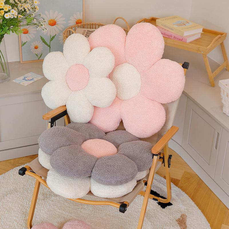 40-60cm Daisy Flower Plush Cushion Colorful Petal Throw Pillow Plush Toy Sofa Cushion Home Decoration Office Nap Headrest Gifts
