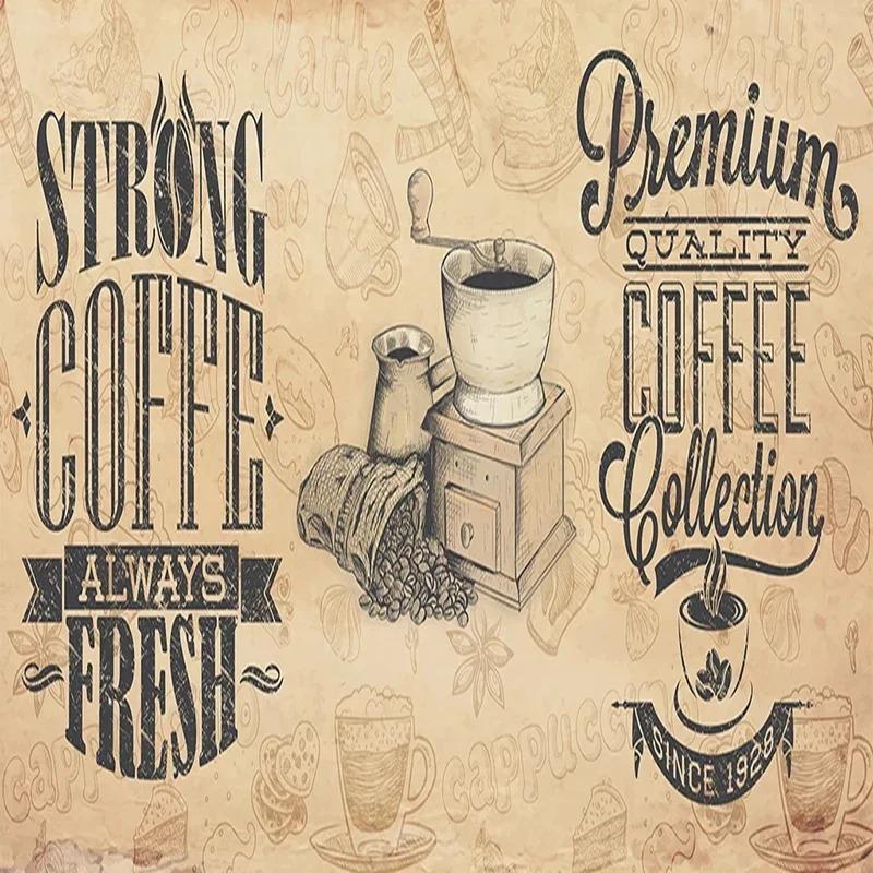 Custom Mural Wallpaper European Style Retro Nostalgic Coffee Shop Restaurant Background Wall Decor Papel De Parede 3D Wallpapers