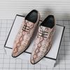 Scarpe Derby Elevator a Punta in Pelle Verniciata Effetto Serpente Nuove alla Moda per Uomo Marca Designer Casual Ritorno a Casa Matrimonio Calzature Formali