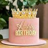 Ideales Geschenk Große Kristallkrone Tortenaufsatz Glänzend für Muttertag Geburtstag Hochzeit Brautparty Kuchen Dekoration
