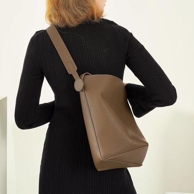 Nischen-Design Kuhfell Bucket Bag Neue Lässige Einfache Tragetasche Große Kapazität Tragbare Schulter Messenger Bag