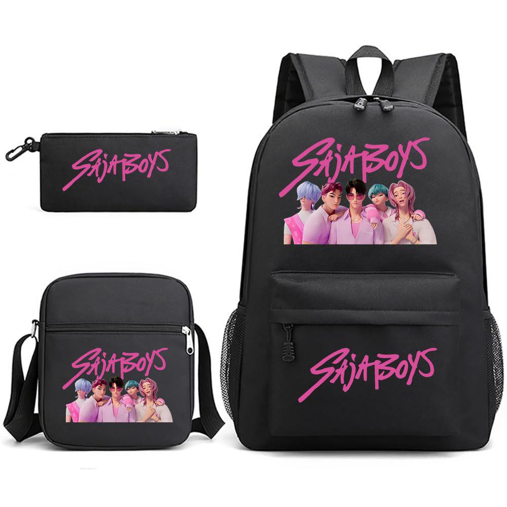 K-POP Demon Hunter Girl Group Children's Backpack, Pencil Case, and Shoulder Bag Set for Middle School Students