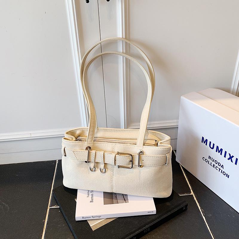 

Нишевый дизайн, новый ретро-ремень, замок-пряжка, премиальное ощущение, Spice Girl, сумка-локомотив, ретро-багет, на одно плечо, сумка подмышку, женская 31*9.5*15