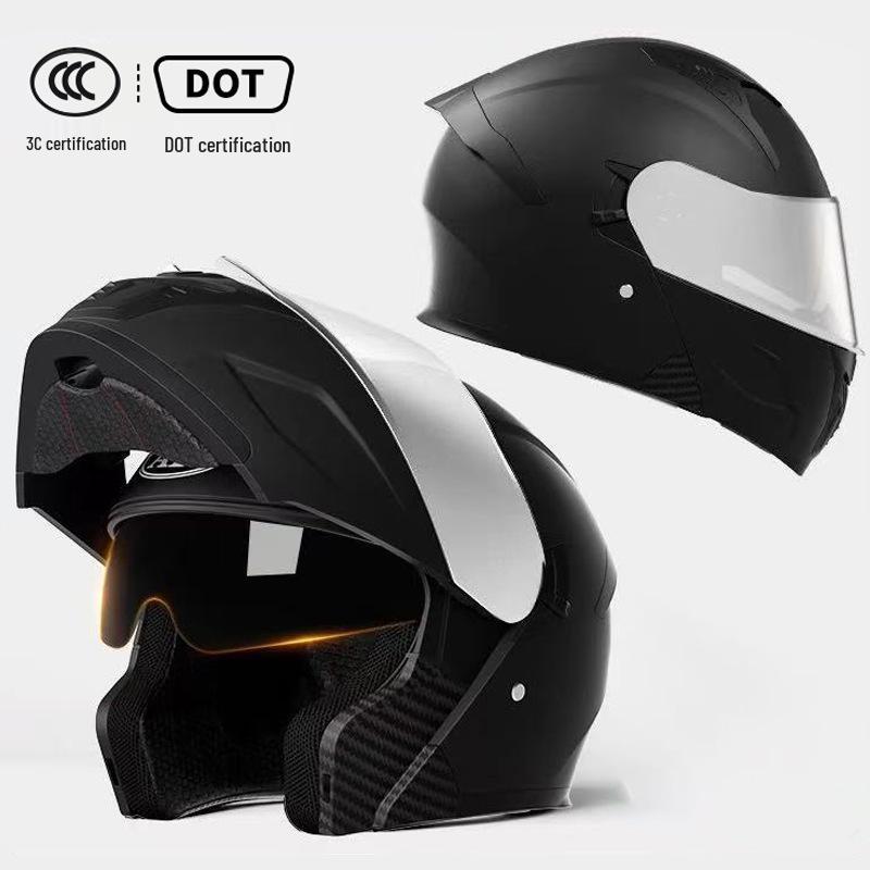 DOT Certified Flip-Up Full Face Motorcycle Helmet for All-Season Safety