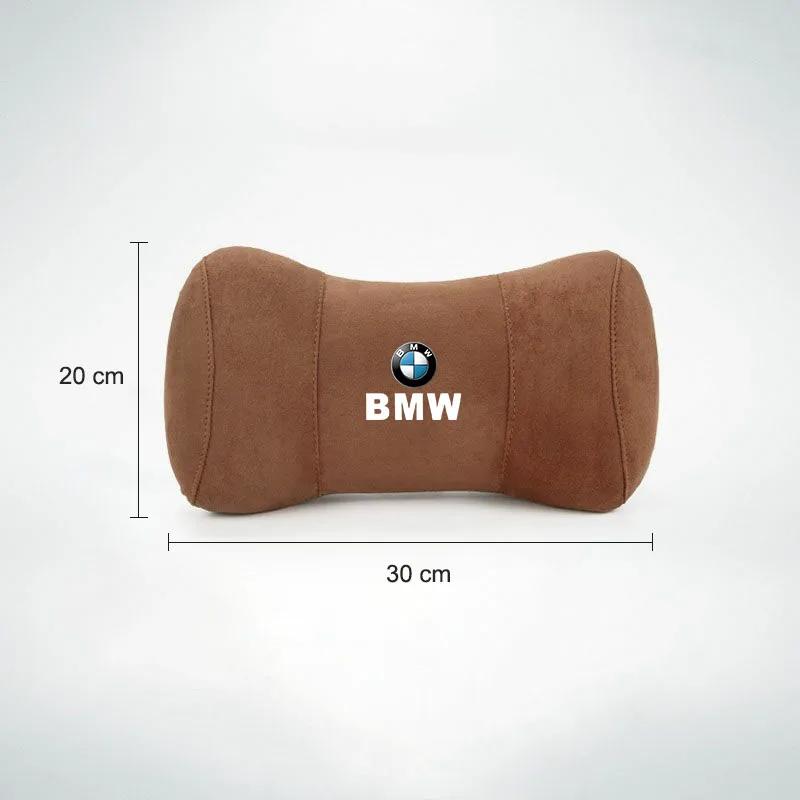 XZXCK1 For BMW New 2025 Car Seat Suede Memory Cotton Neck Pillow Headrest For BMW E46 E90 E60 F30 F10 E39 i3 i4 X1 X2 X3 X5 X4 X6 X7 M3