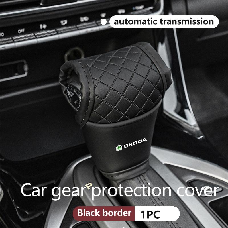 Car Center Console Gear Shift Knob Protection Cover Handle Case For Skoda octavia a5 a4 mk1 2 fabia superb rapid mk3 yeti 2006 agi488