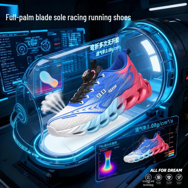 2026 Frühling Unisex Stoßdämpfung Rückprall Laufschuhe - Professionelle Speed-Sneaker 43 blue