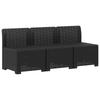 3 Seater Garden Sofa with Cushions Rattan Look PP Anthracite