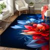 Tappeto 3D con Bellissimo Tema Floreale Rose Peonia Soggiorno Camera da Letto Divano Tappetino Decorativo Grande Area Gioco Bambini Tappeto Morbido Antiscivolo Regalo