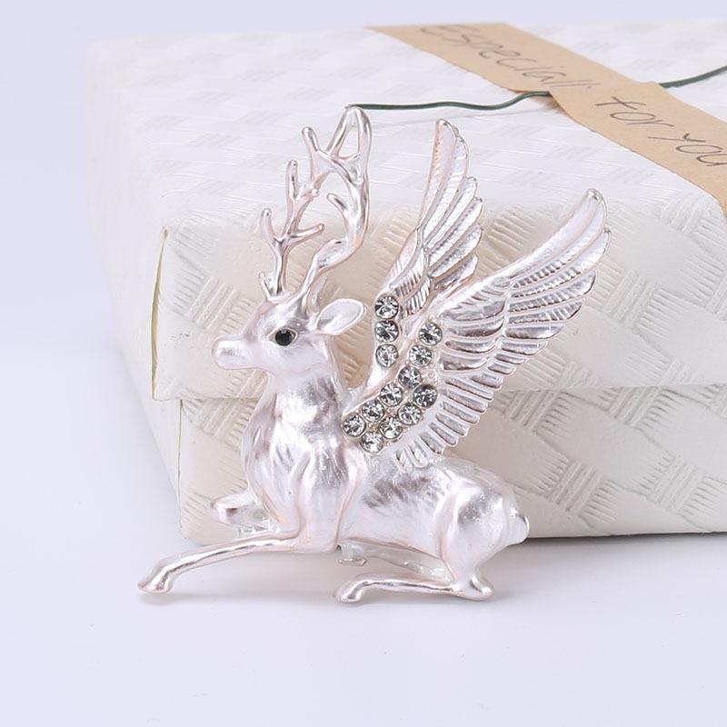 

Корейская мода, роскошная рождественская брошь в виде головы жирафа для женщин и мужчин серебряный