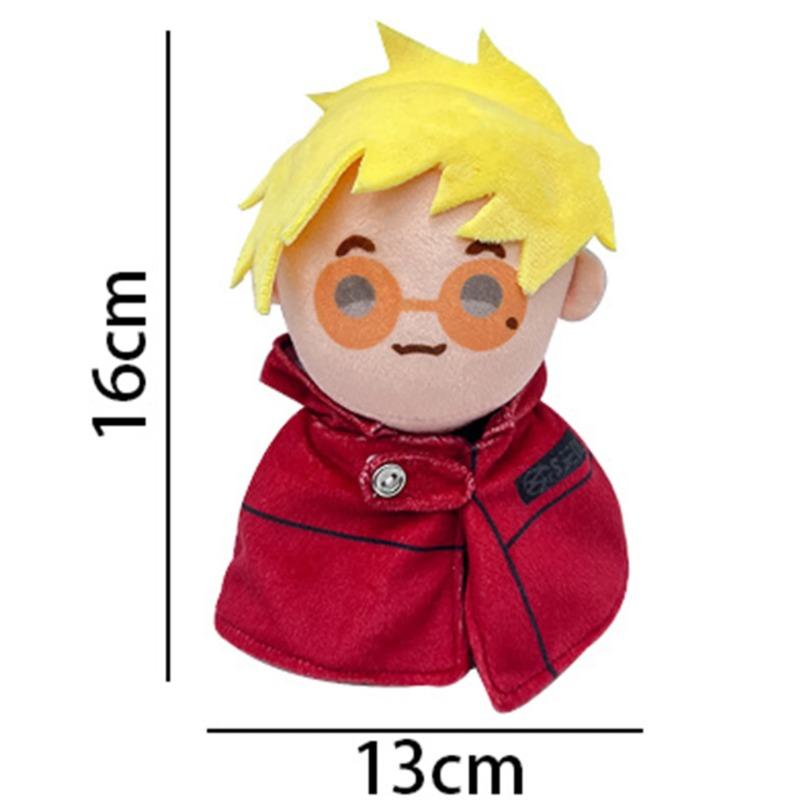 16 cm Trigun Stampede Plush Vash the Stampede Papusa de desene animate umplute Jucărie moale Cadou de aniversare pentru copii