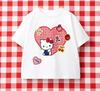 Hello Kitty "Picnic Patchwork" Sweet Casual Kids' Oversized Fashion Comfortable And Men T-Shirt