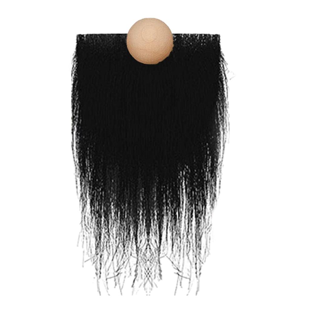 3Pcs Gnome Beards Wooden Balls Faux Fur Dwarf Beard Wood Gnome Nose DIY Crafts Supplies Gnome Beard Craft Fur for Party Decor