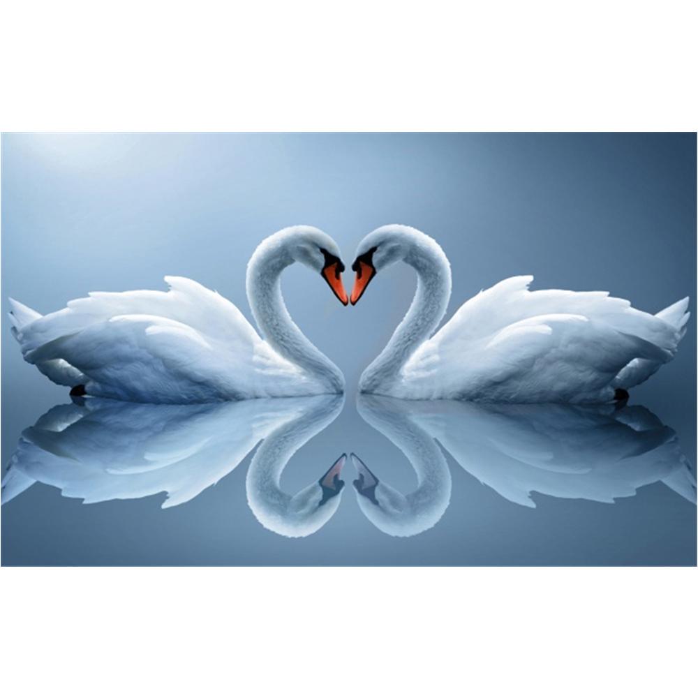 

ZOOYA 3D Алмазная вышивка Картина Вышивка крестиком Круглый горный хрусталь Картина Белый лебедь