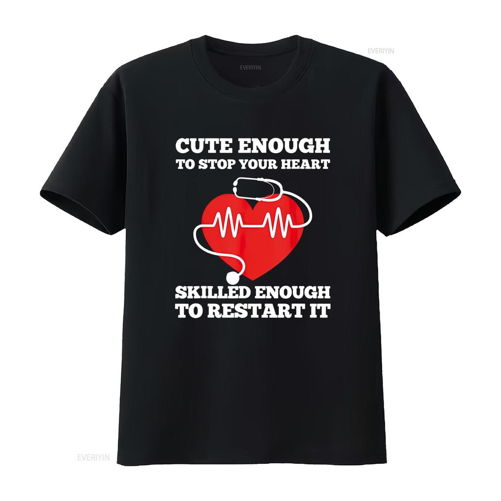 Krankenschwester T-Shirt Lustig Schwarz Vintage Gewaschen Lässiges Oberteil Für Den Alltag Weich Vielseitig Mode Bequem Streetwear Dehnbar