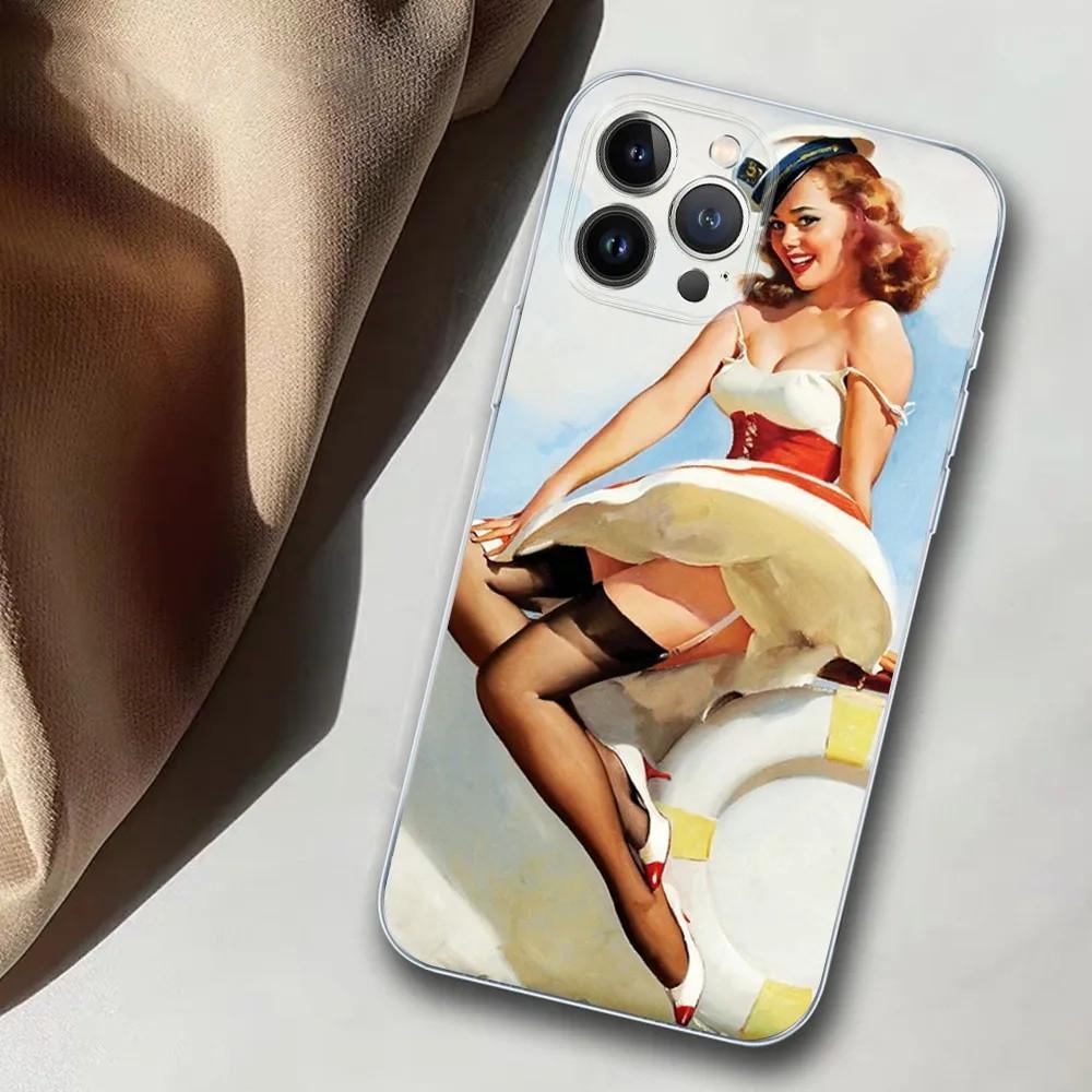 Apple IPhone14 Mobile Phone Case Poster Girl Mobile Phone Case, Painted Anti-drop Huawei Anti-drop Mobile Phone Case