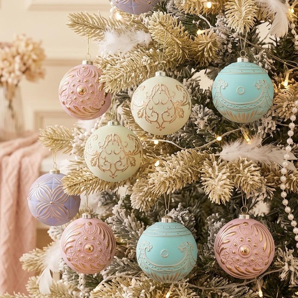 12 pcs 8cm Christmas Decoration Pendant Festival Atmosphere Xmas Tree Hanging Pendants Xmas Tree