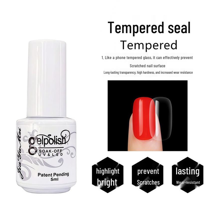 Nail Art Gel Set: Removable Base, Strengthening Gel, Matte Top Coat, No-Wipe Adhesive Gel Polish