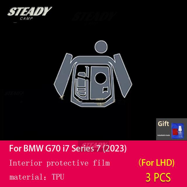 For BMW G70 I7 Series 7  Car Interior Center Console Transparent TPU PPF Protective Film Anti-scratch Repair Accessorie
