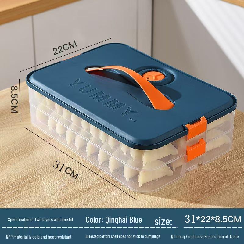 Thick Plastic Dumpling Storage Box for Freezer and Home Use – Food Grade and Fresh Keeping