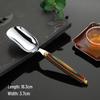Stainless Steel Tea Leaf Spoon with Ebony Handle
