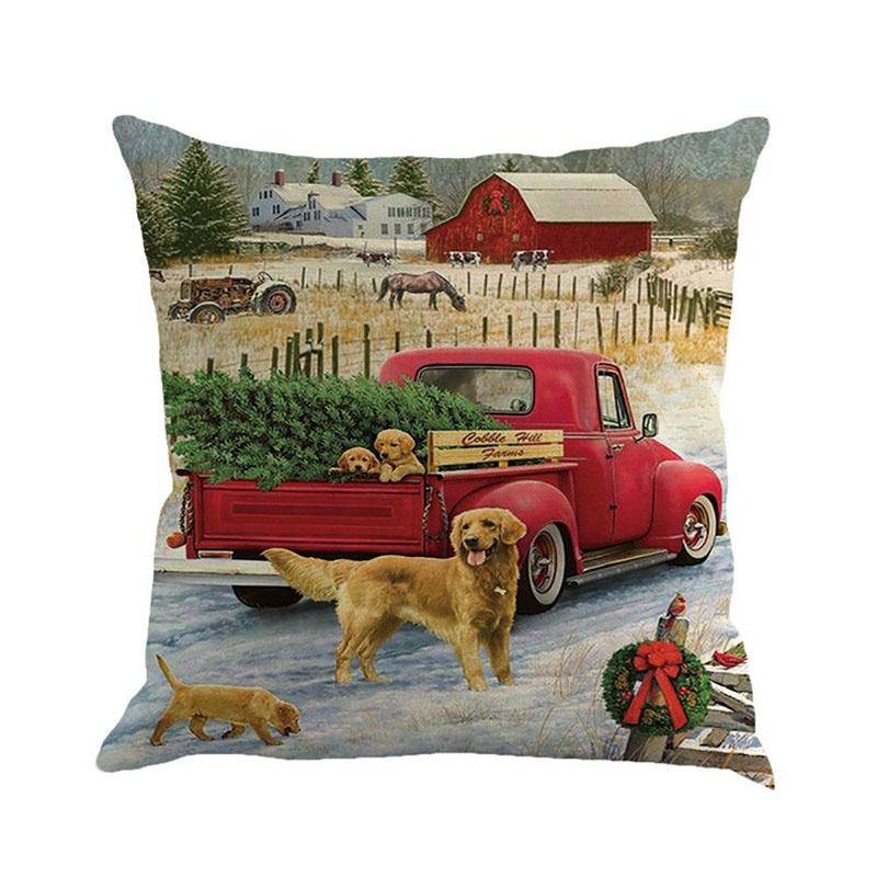Versatile Cotton Linen Christmas Cushion Cover For Sofa Car Home Decor With Timeless Design