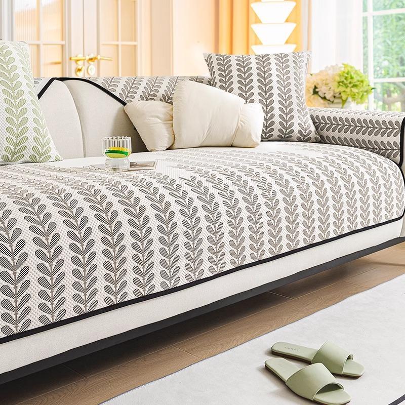 Ice Silk Sofa Cushion Summer Simple High-End Sofa Cover  New Mat Seat Cushion Non-Slip Rattan Cover