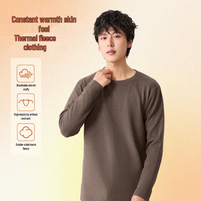 Jeanswest Men's Fleece-Lined Long Sleeve T-Shirt