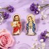 1/2Pcs Mary Enamel Brooches Badge Lapel Pin For Backpack Clothes Accessories Fashion Jewelry Birthday Gifts