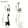 Ceramic Giraffe Statue Ornaments Giraffe Figurines Sculptures Bookshelf Table Ornament For Living Room Bedroom NightStand Decors