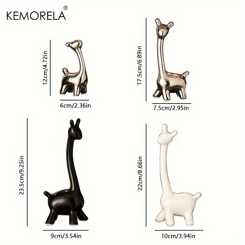 Ceramic Giraffe Statue Ornaments Giraffe Figurines Sculptures Bookshelf Table Ornament For Living Room Bedroom NightStand Decors