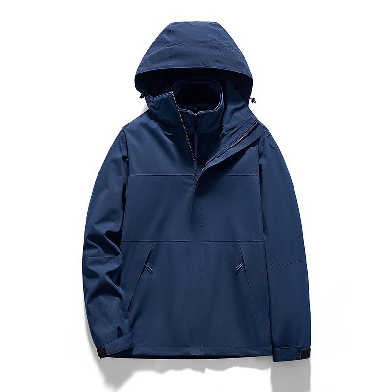 New Outdoor Hiking Trip Outdoor Clothing 3-in-1 Hardshell Jacket Men's Coat Single-layer Jacket Men's and Women's
