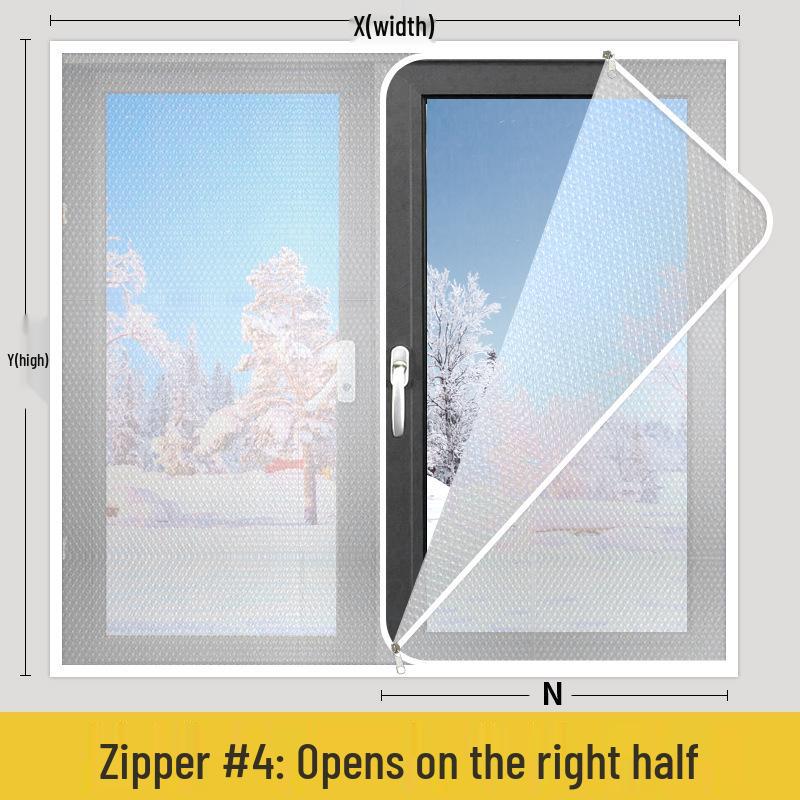 Windproof Winter Window Insulation Film: Cold Protection, Anti-Freeze Plastic Curtain for Balcony