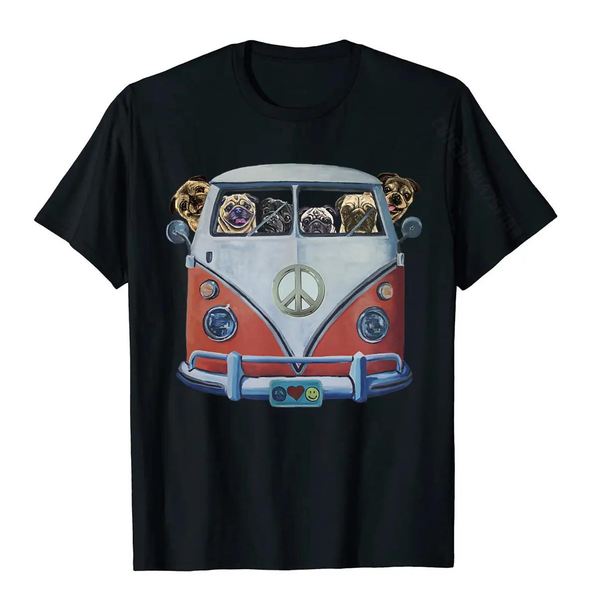 

Kawaii Pug TShirt Women Men Casual Tops Cute Pug Shirt Hippie Van Pug Graphic T Shirts Harajuku Fashion Tees Oversized Tee - ... S разноцветный