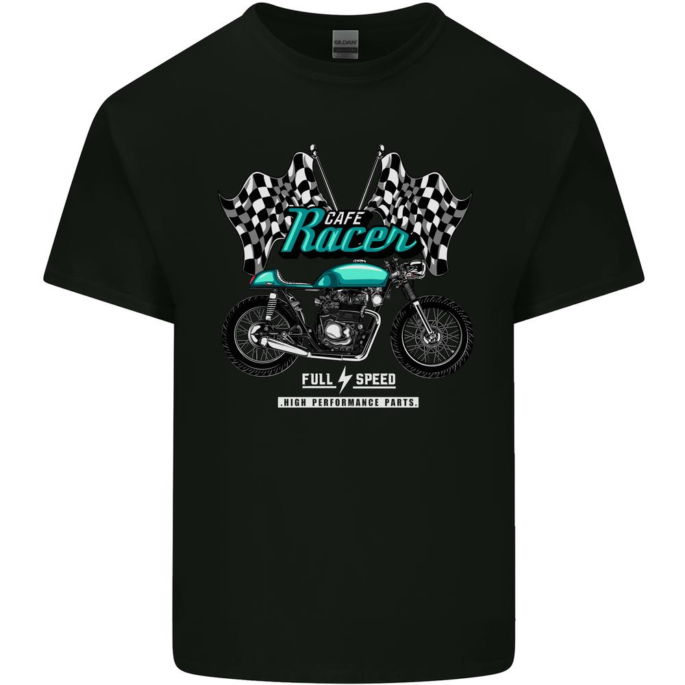 Cafe Racer Full Speed Biker Motorcycle Kids T-shirt Childrens M