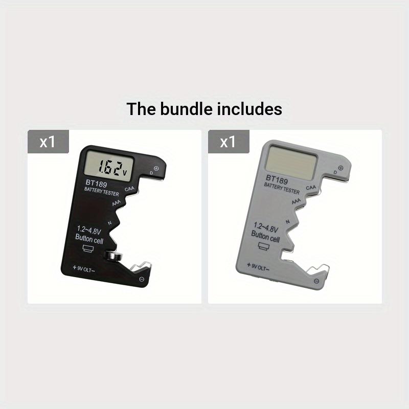 LCD Digital Battery Tester, Portable Capacity Detector Check AA AAA 9V & 1.5V Button Cell Capacitance Diagnostic Tool