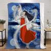 Inuyasha Warm Winter Blankets for Sofa Cover Blanket Bed Throw Luxury Bedding Beach Towel Knitted Plaid Home and Decoration Knee