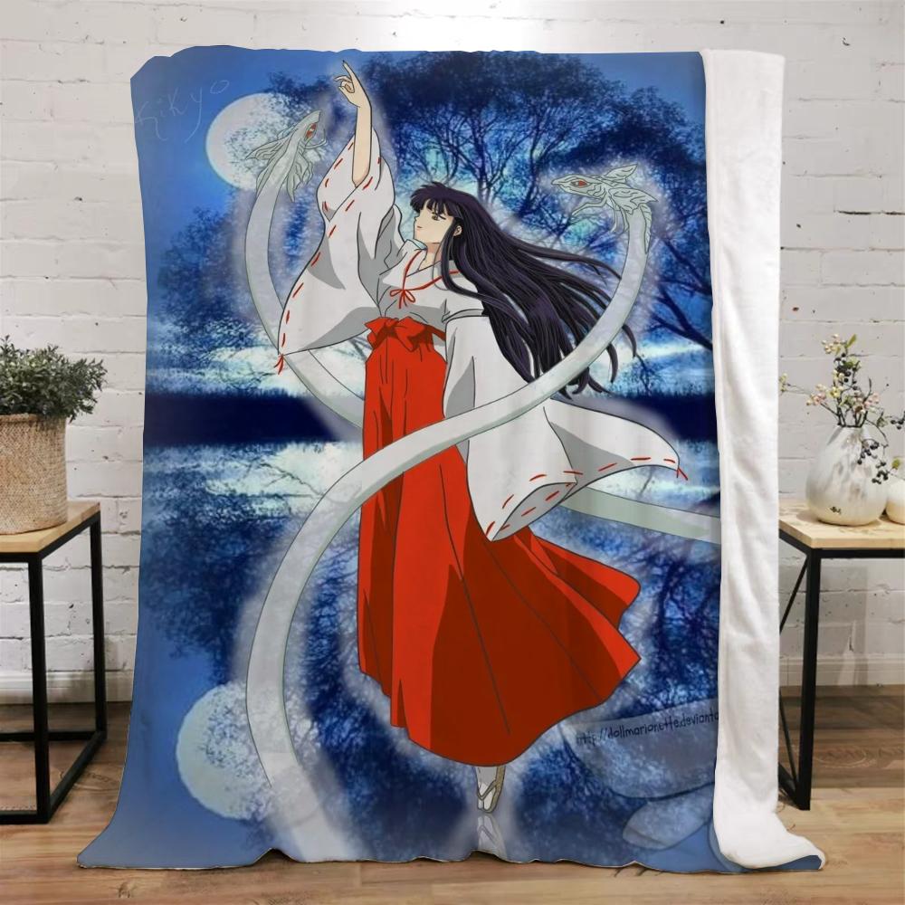 Inuyasha Warm Winter Blankets for Sofa Cover Blanket Bed Throw Luxury Bedding Beach Towel Knitted Plaid Home and Decoration Knee