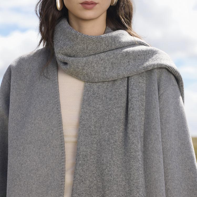 ELLE French Style Scarf Collar Casual Versatile Comfortable Long Sleeve Woolen Cardigan Coat Women coats L8WFM638