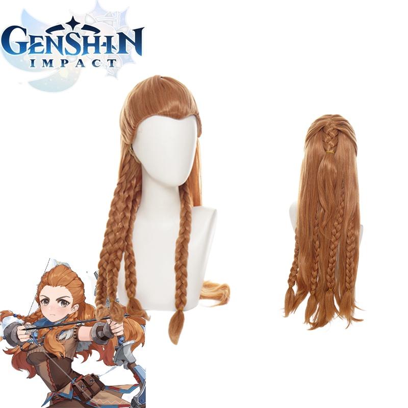 Genshin Impact Aloy Cosplay Wig Long Hair Halloween Costume Ideas