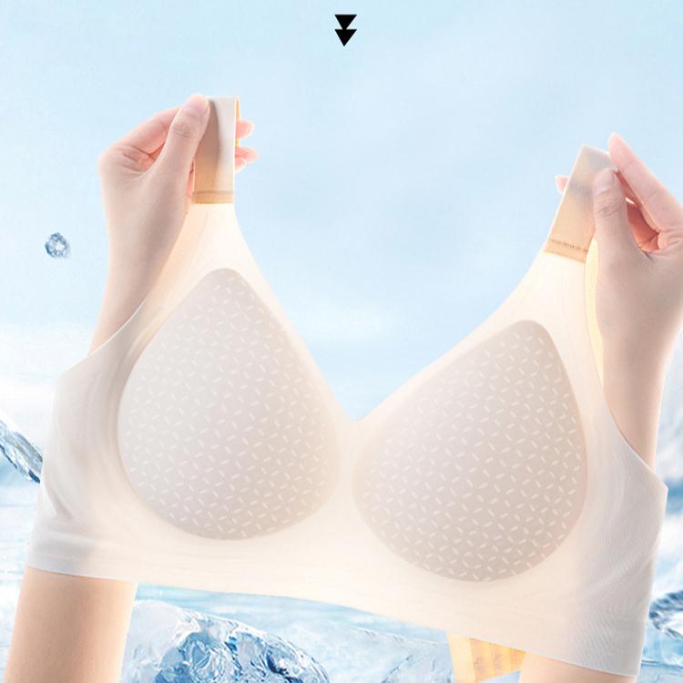 Seamless Bra Women's Thin Underwear Gathering and Tapering Breasts Anti-sagging Bra Breathable Large-sized Bra Without Underwire