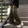 Pánské volné kalhoty Camouflage Více kapes Elastický pas U kotníků stažené Streetwear Jaro Podzim Hip Hop Volné kalhoty na sport
