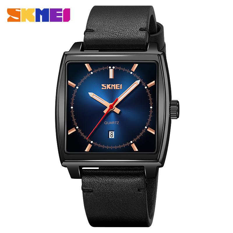 Men's watch barrel type large dial quartz watch waterproof belt business casual retro men's watch