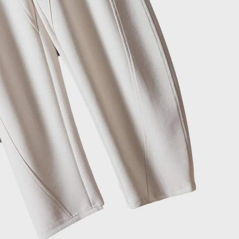 "European Niche Design Loose Casual Women's Pants: Slim, All-Match, Spring/Autumn Banana & Sickle Sweatpants"