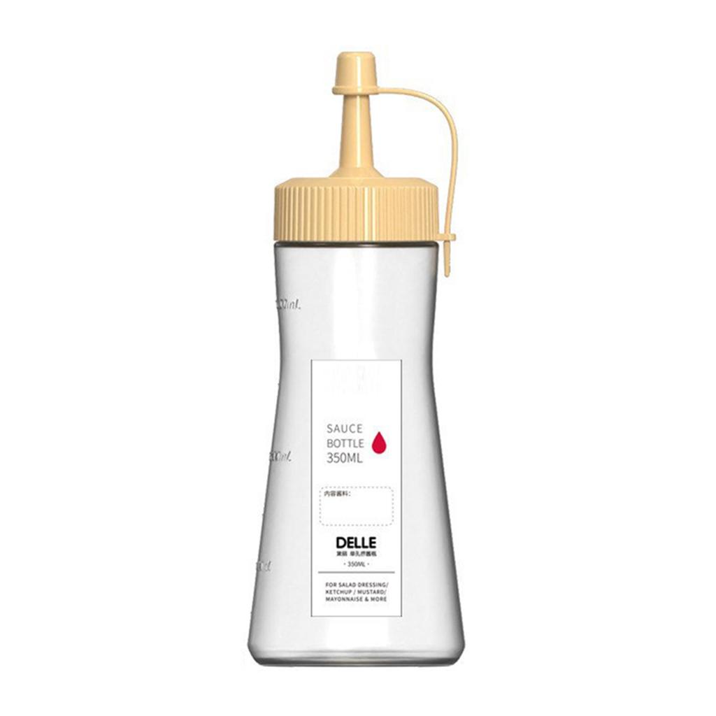 Squeeze Bottle With Cap Transparent Leakproof Plastic Dispenser For Kitchen