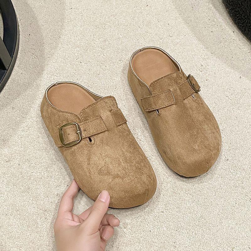 Retro style lazy women's bag head slippers seasonal fashion bag head Birkenstocks slippers women