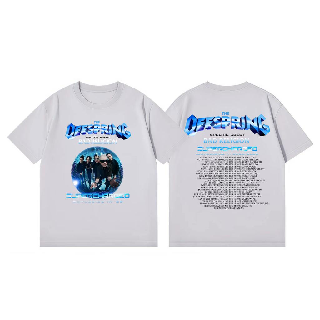 Punk Rock The Offspring Tour 2026 Graphic T Shirts Fashion Y2k Oversized Tshirts Men Women Casual Cotton Short Sleeve Tshirt